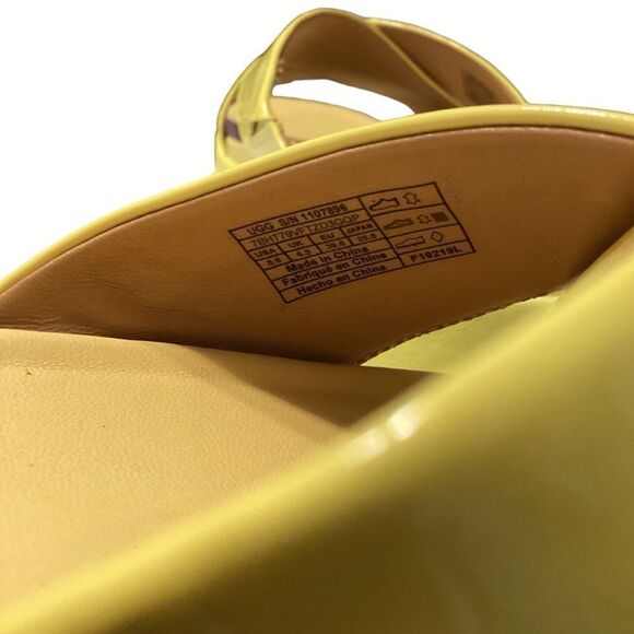 UGG EMILY Patent Leather Cross Slide Sandals 1107896 MARGARITA size 8.5 - Picture 5 of 8